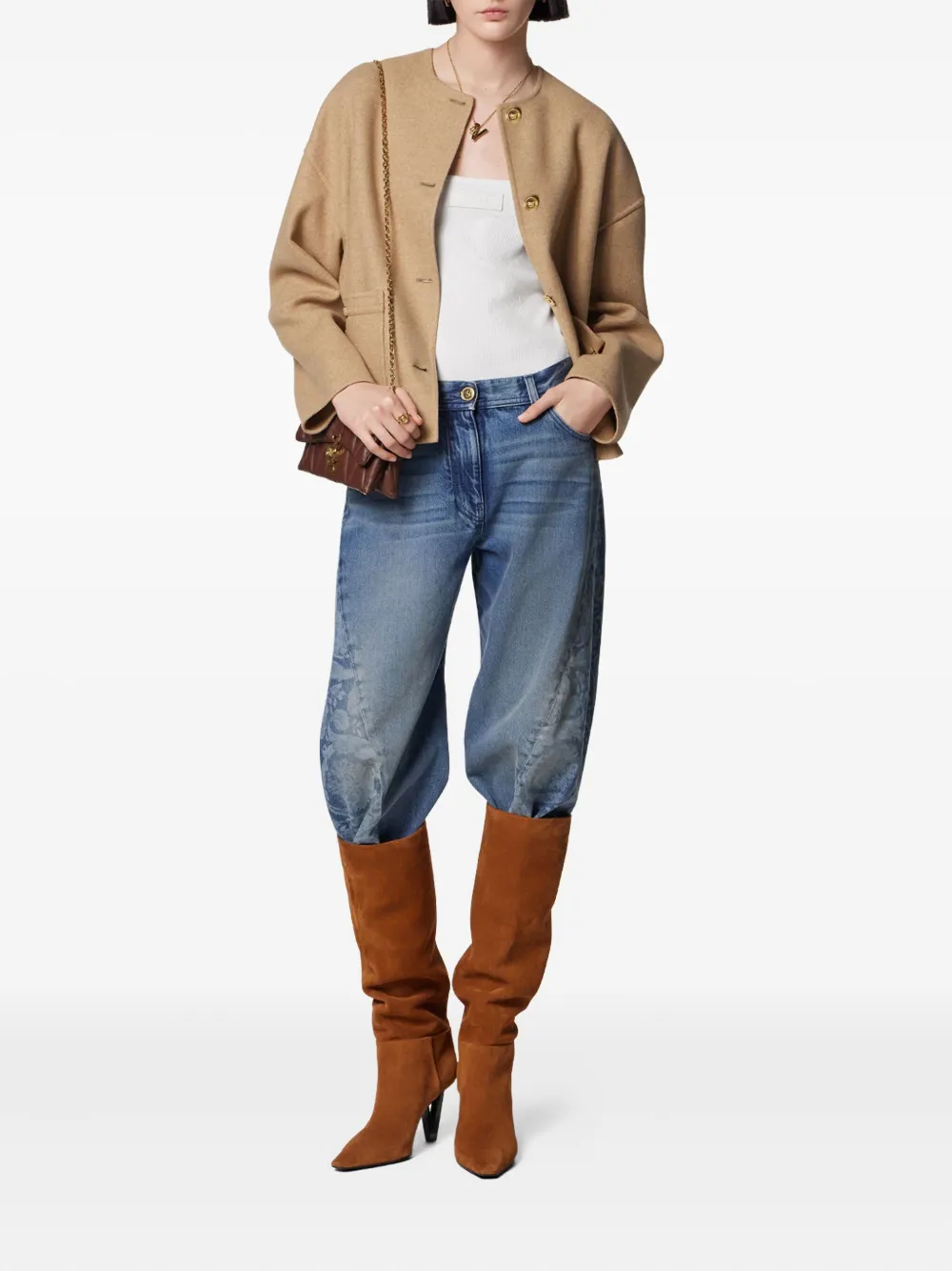 Versace Jeans met Barocco-patroon Blauw
