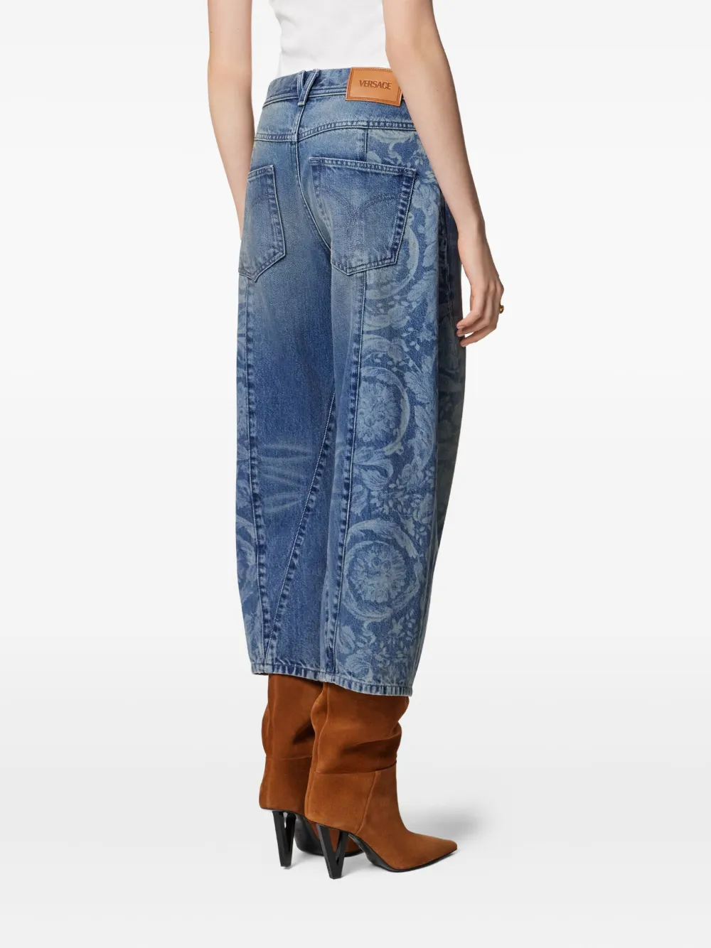 Versace Jeans met Barocco-patroon Blauw