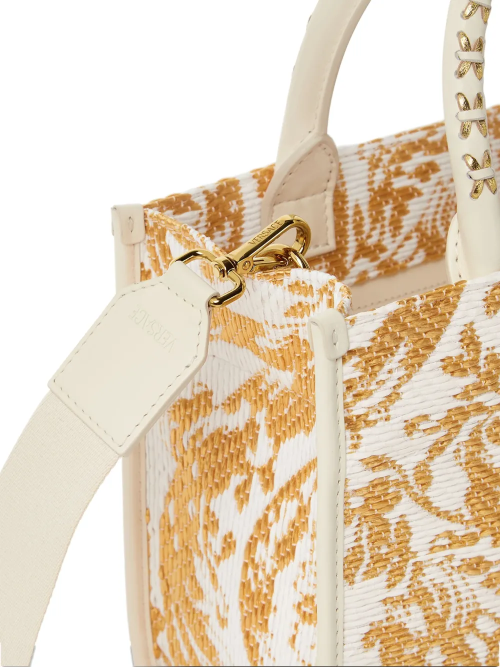 Versace Barocco Athena kleine shopper Wit