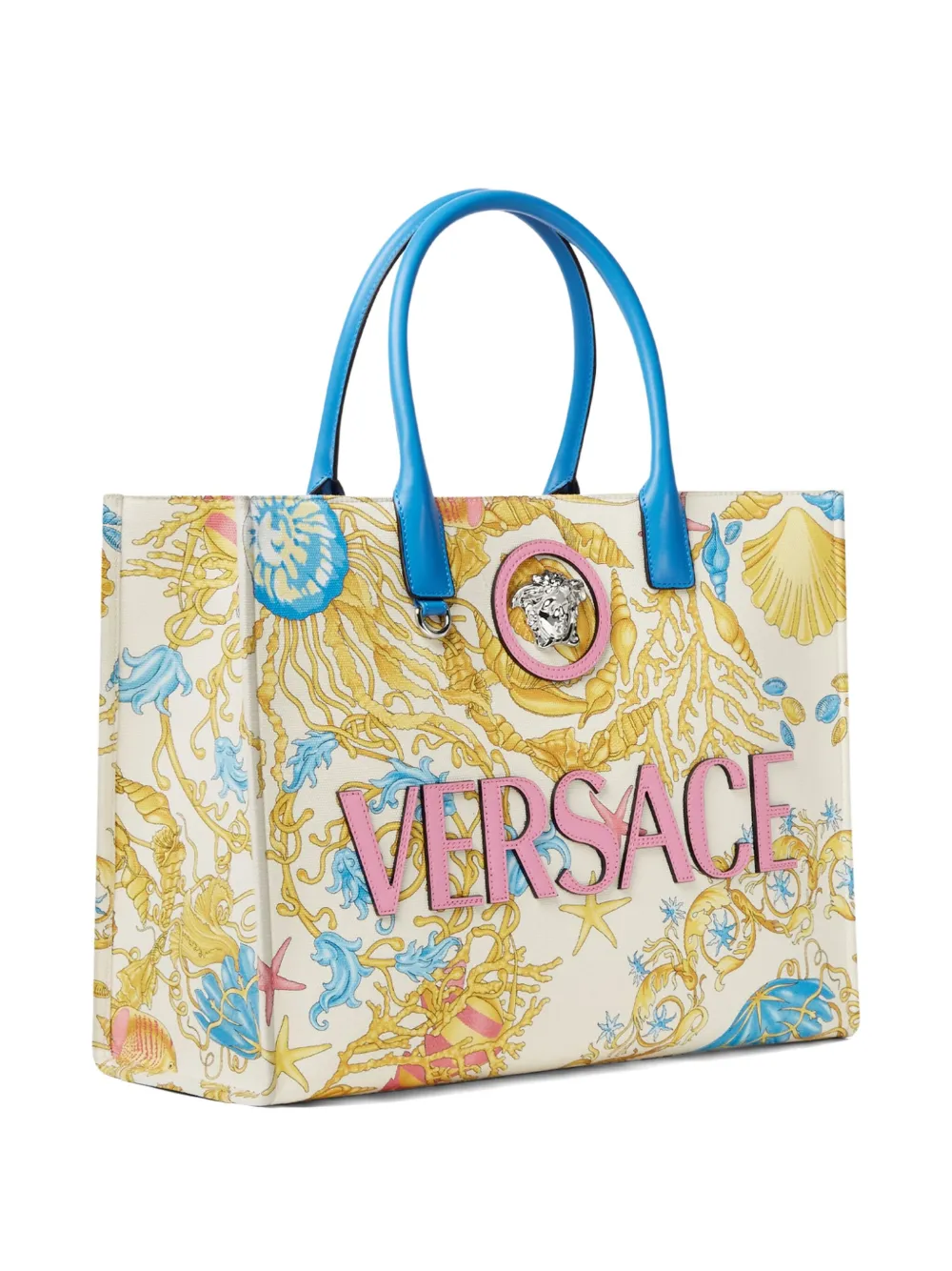 Shop Versace Underwater Barocco-pattern Tote Bag