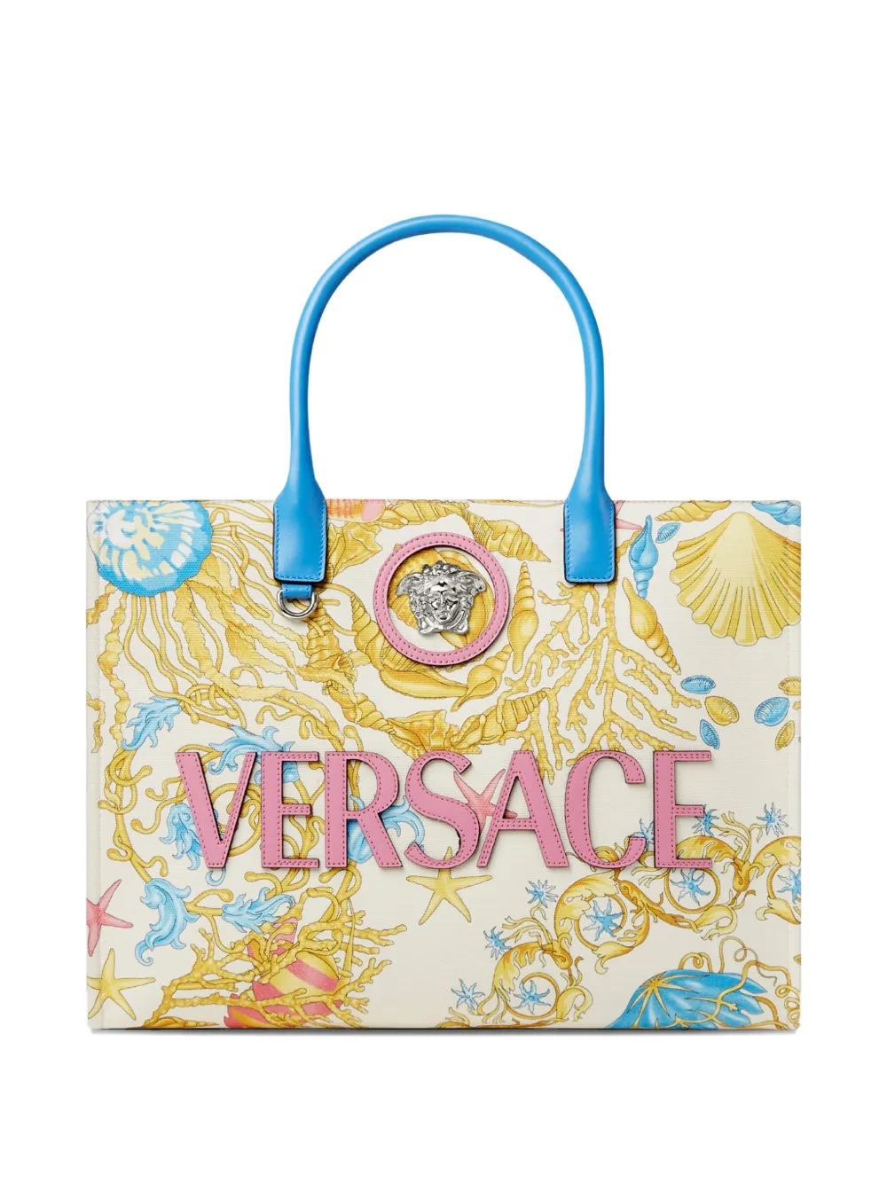 Versace Underwater Barocco-pattern Tote Bag