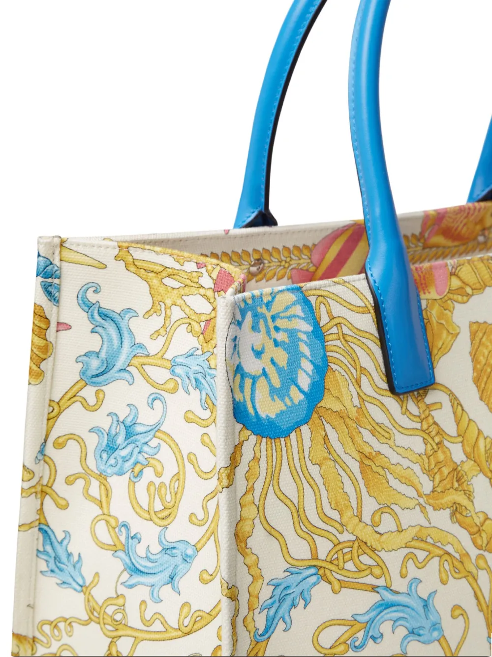 Shop Versace Underwater Barocco-pattern Tote Bag