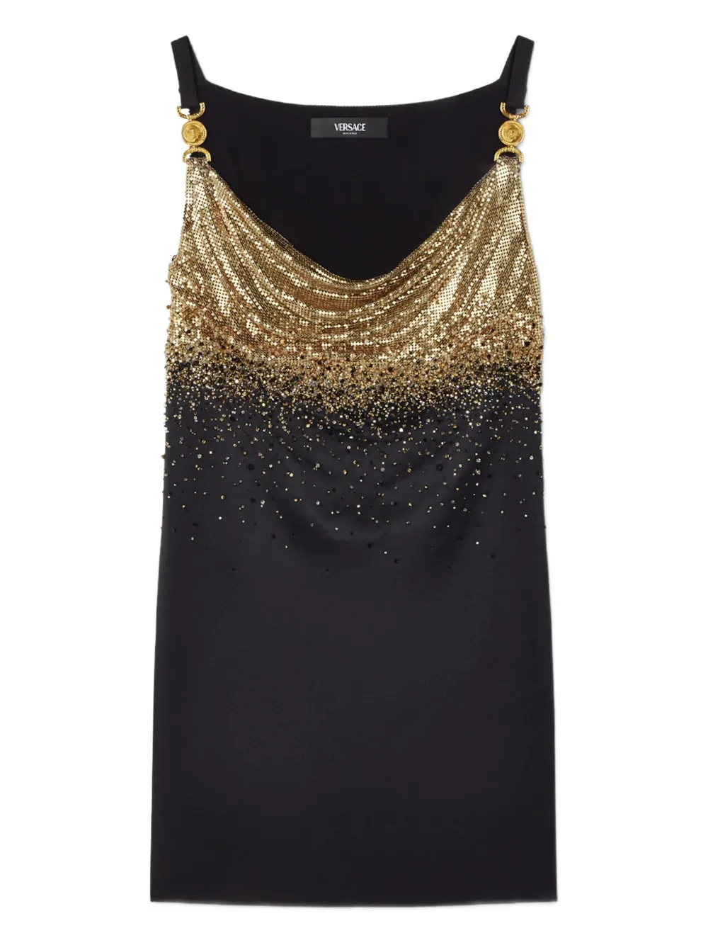 Versace embellished-silk mini dress | Black | Image 1