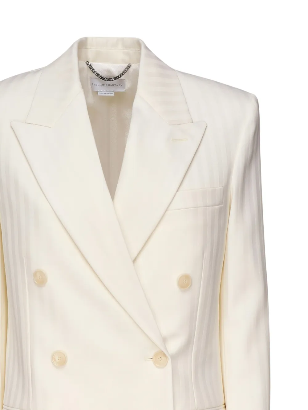 Stella McCartney Blazer met dubbele rij knopen Beige