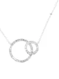 LB Exclusive 14K white gold Circle diamond necklace - Silver