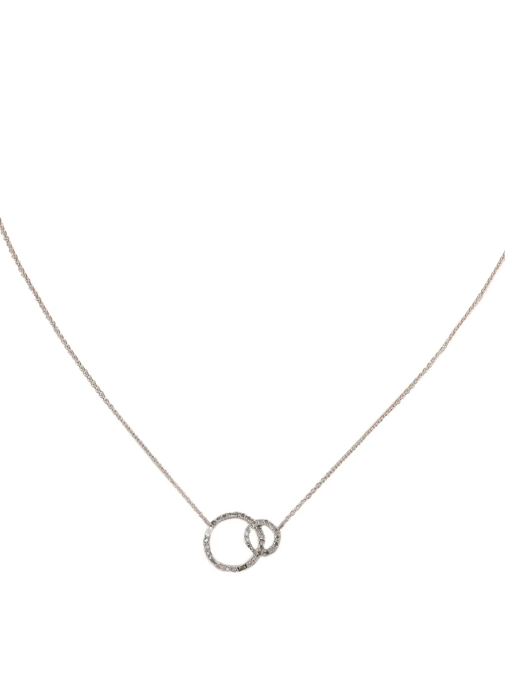 LB Exclusive 14K white gold Circle diamond necklace | Image 2