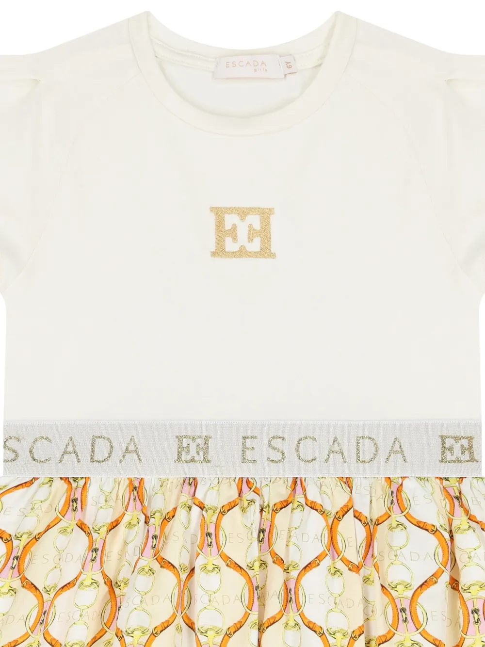 Escada Kids Jurk met print Wit