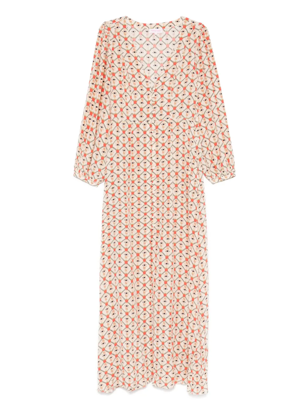 graphic-print maxi dress