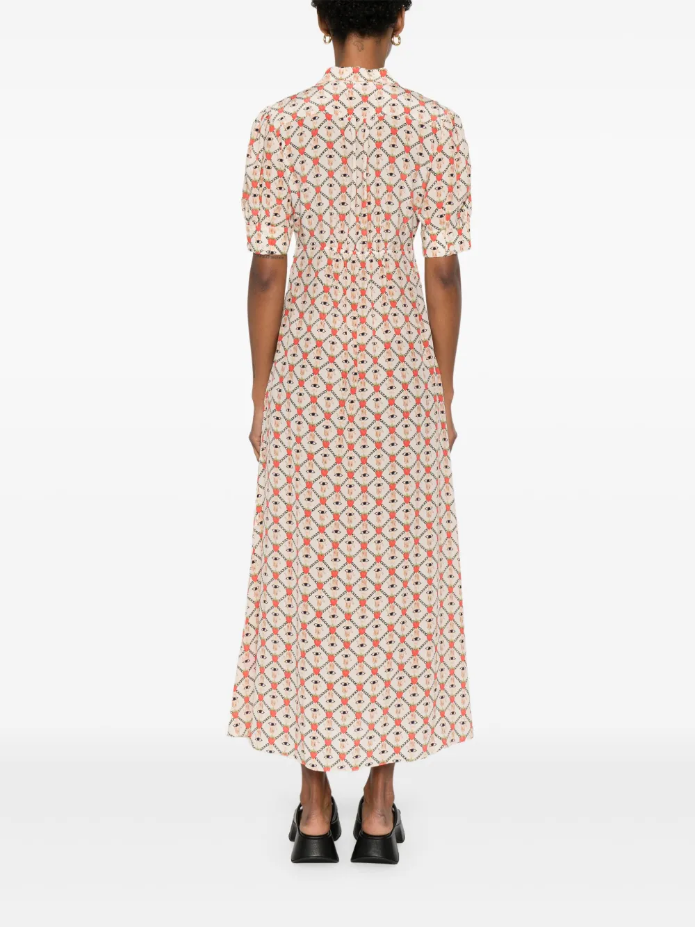 MUZUNGU SISTERS Roxana midi-jurk Beige