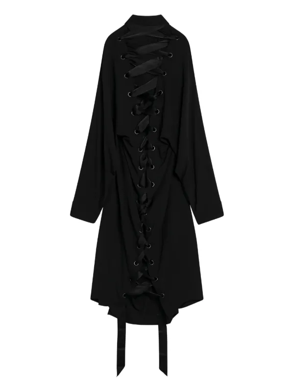 Balenciaga lace-up Back Dress | Black | FARFETCH