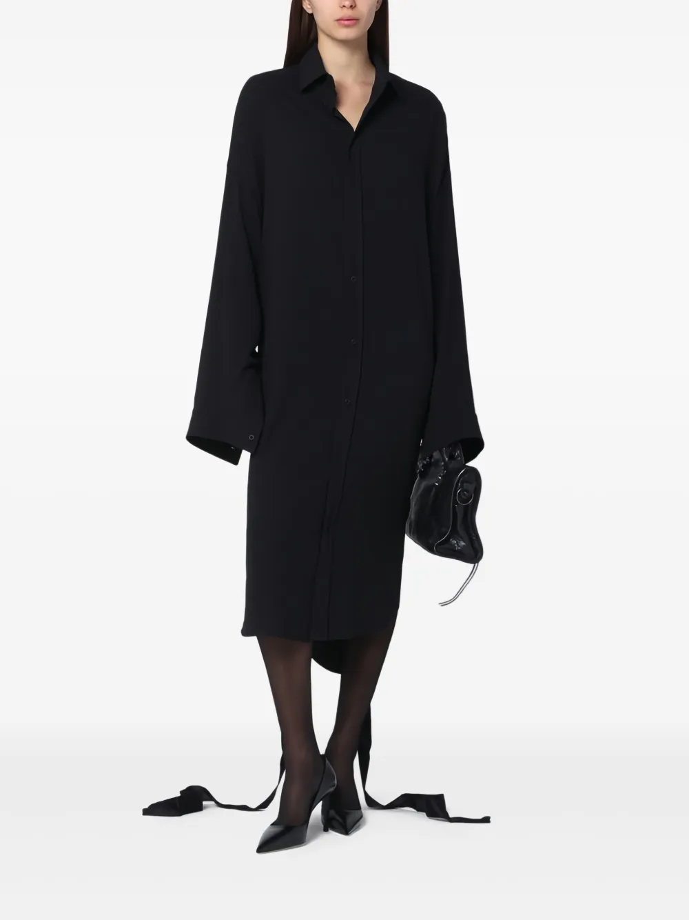 Balenciaga Jurk met veters Zwart