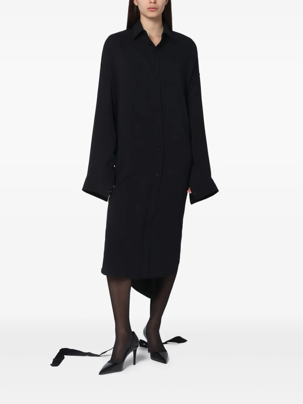 Balenciaga Jurk met veters Zwart