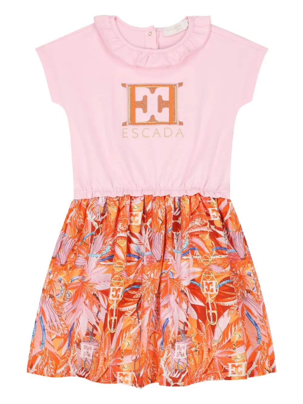 Escada Kids Jurk met geborduurd logo Roze