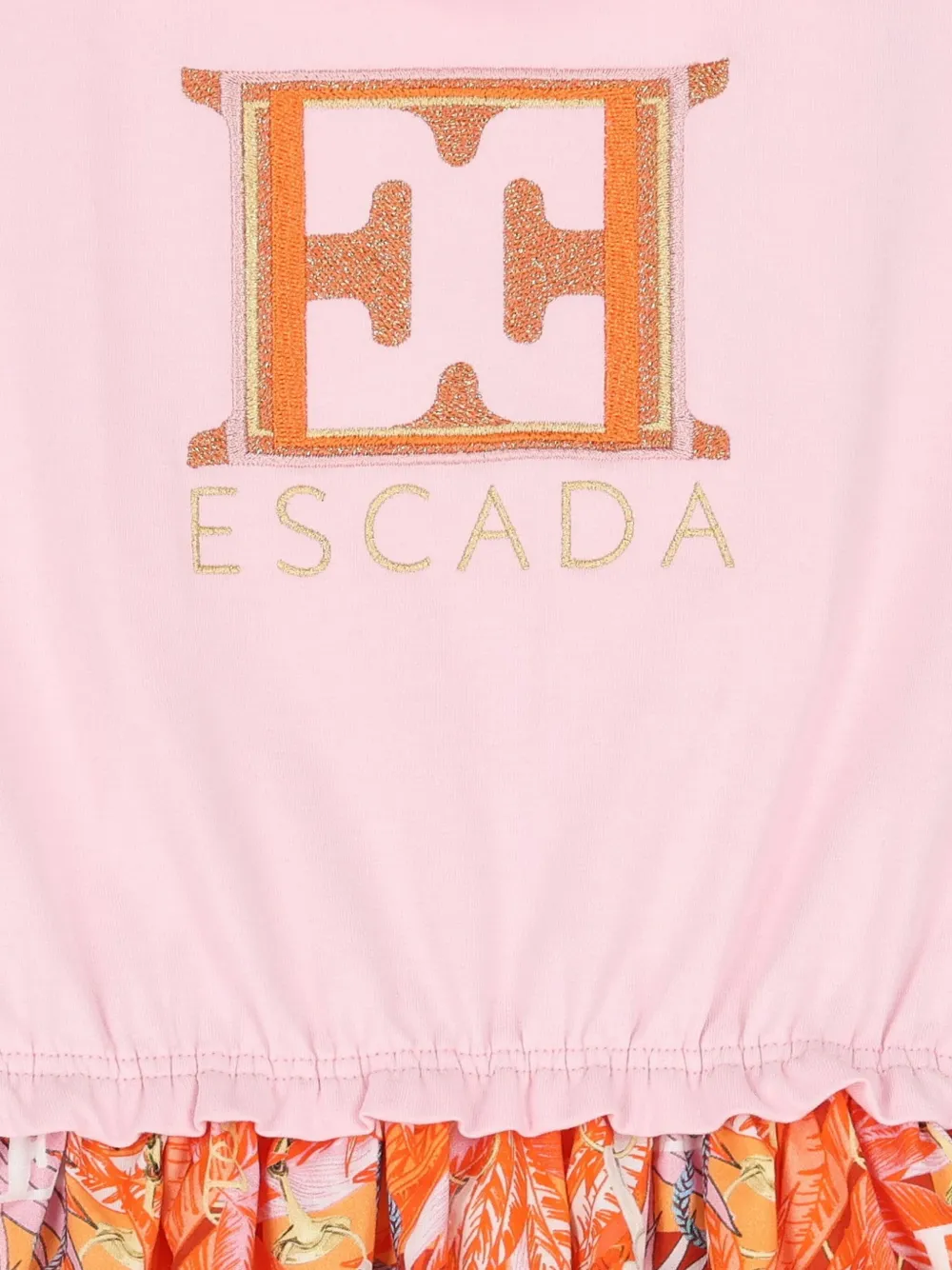 Escada Kids Jurk met geborduurd logo Roze