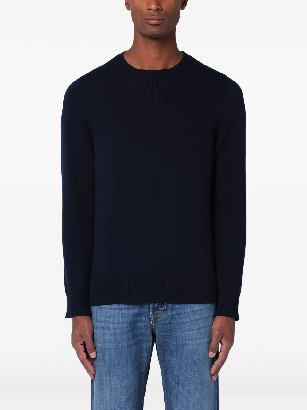 Drumohr crew-neck cashmere sweater Blauw