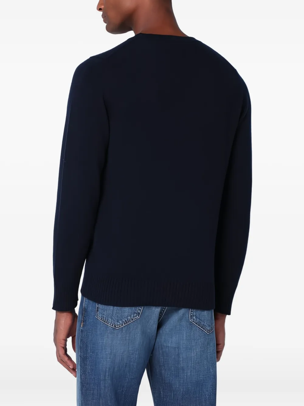 Drumohr crew-neck cashmere sweater Blauw