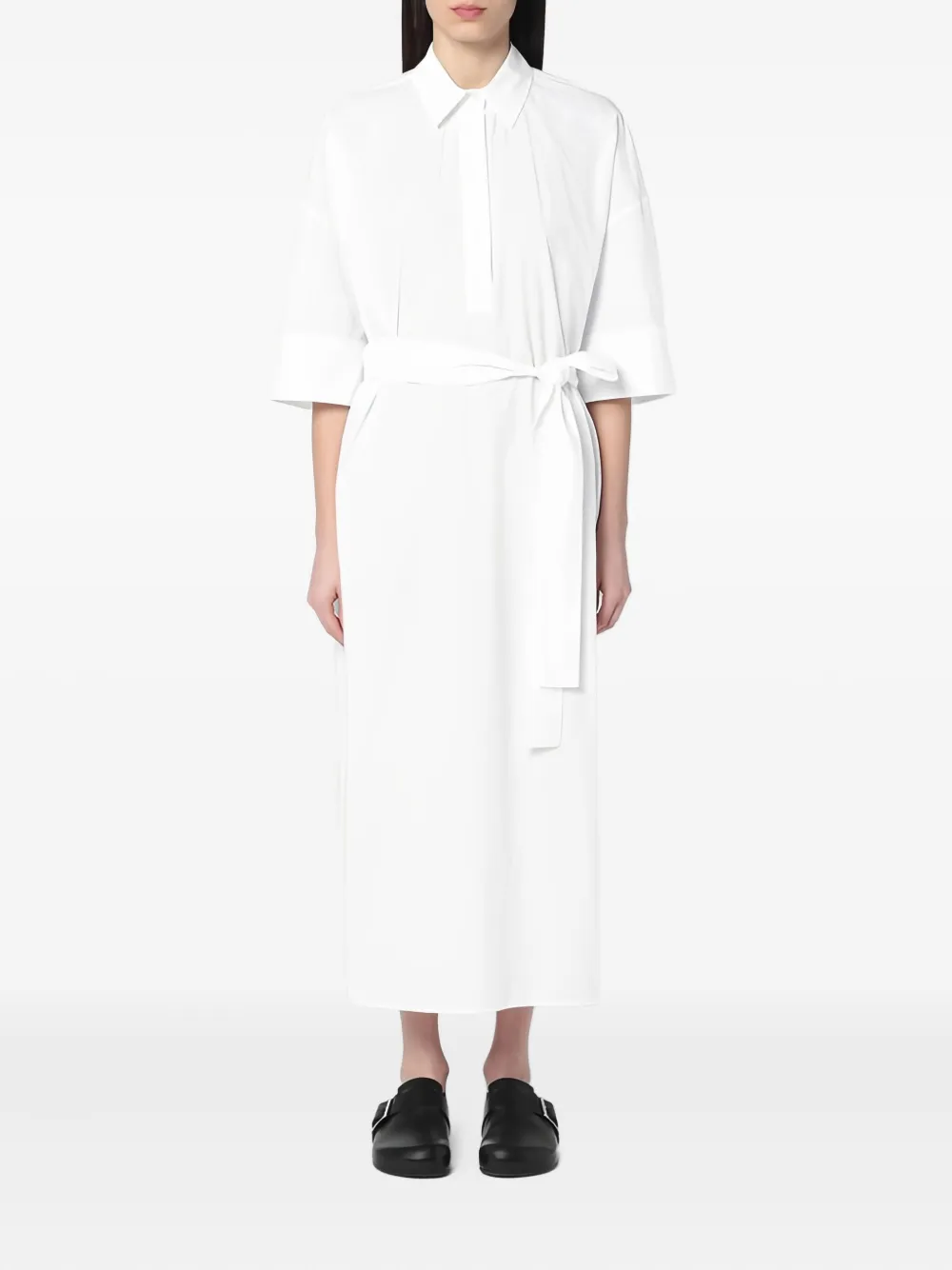 P.A.R.O.S.H. Blousejurk met ceintuur Wit