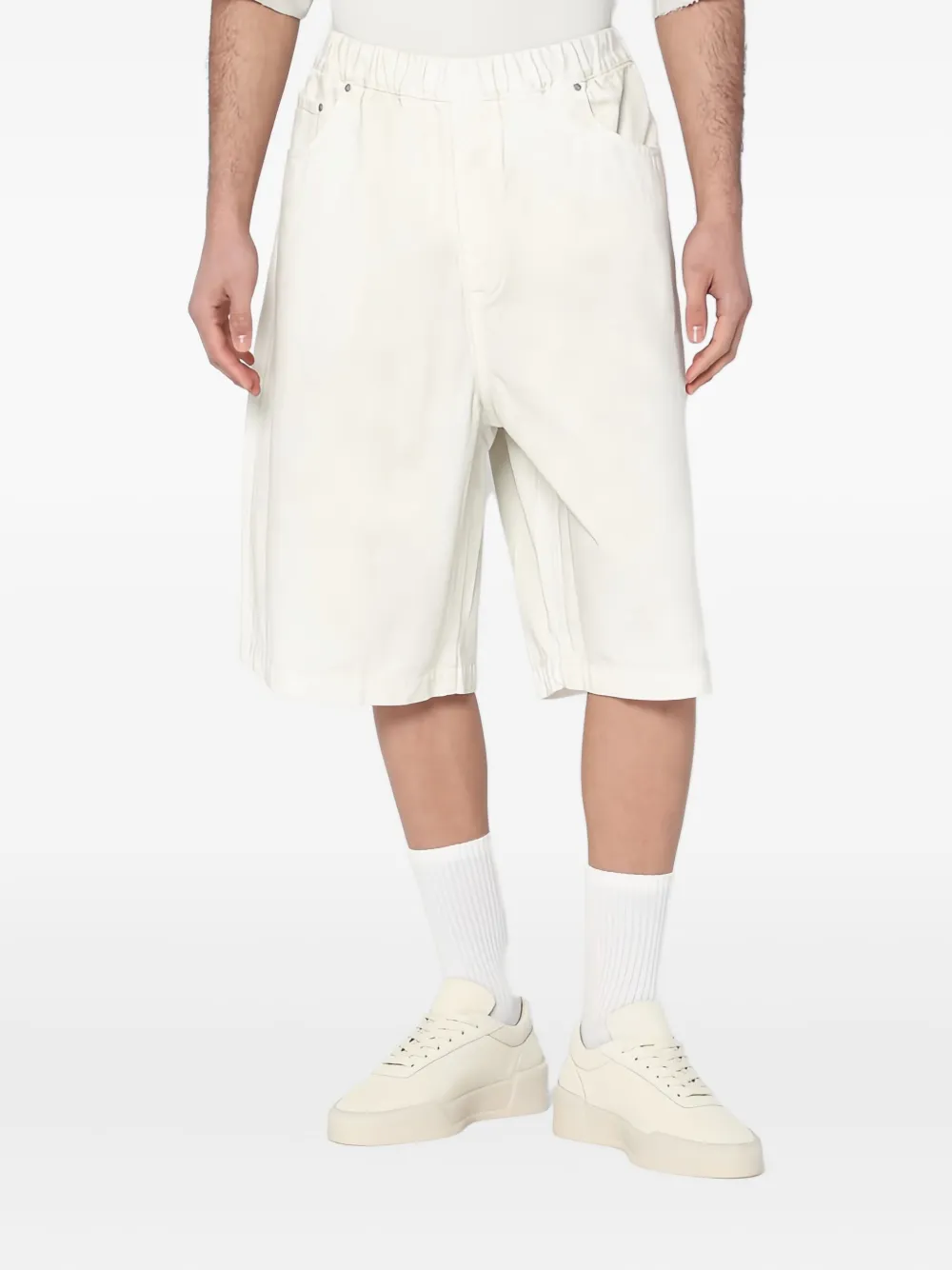 ENTIRE STUDIOS Shorts met elastische taille Wit