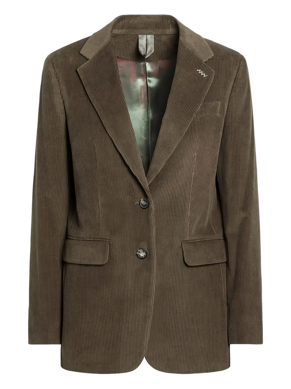 Max Mara Corduroy Single-breasted Blazer In Brown
