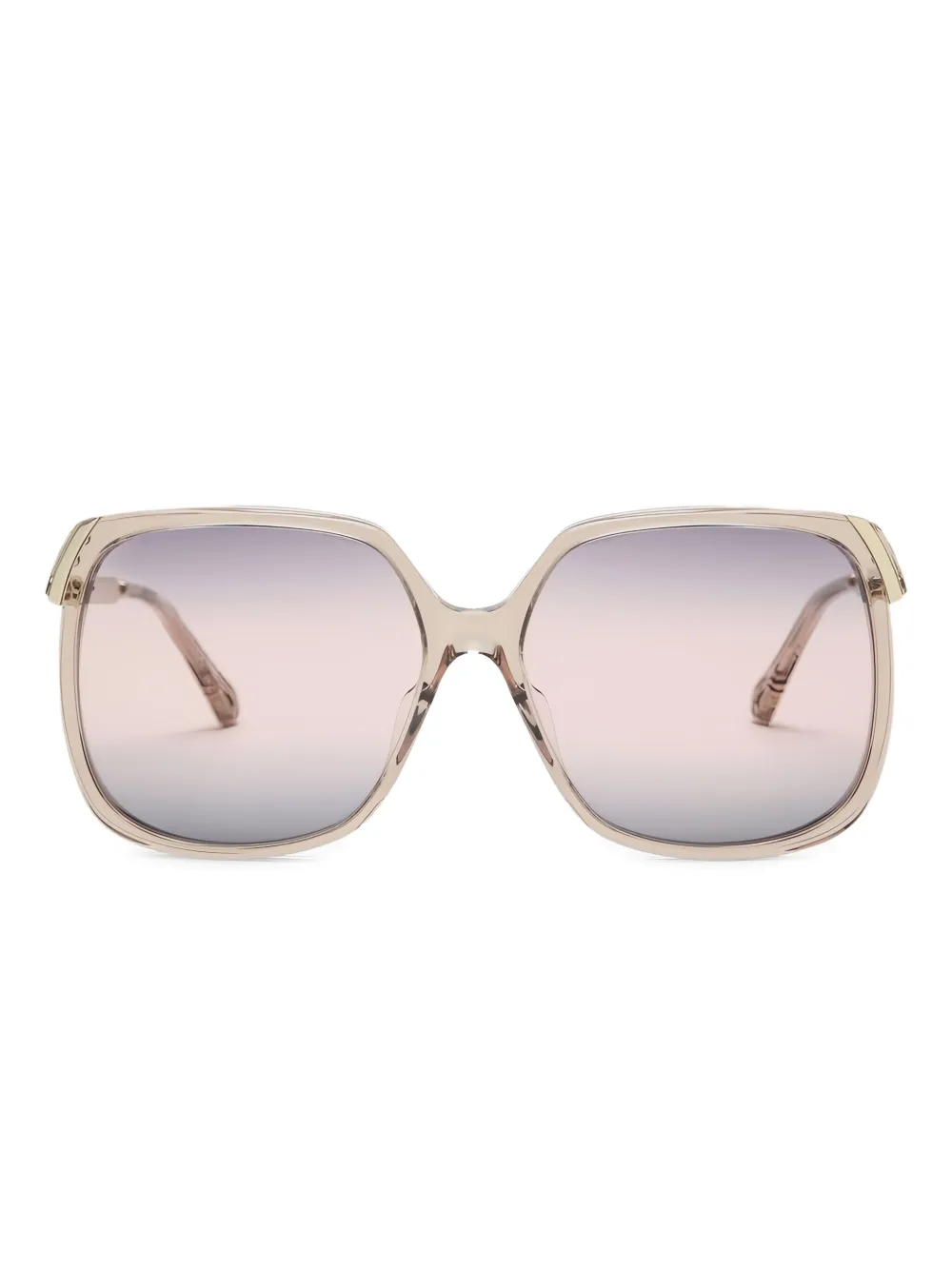 Chloé Eyewear Zonnebril met oversized montuur Roze