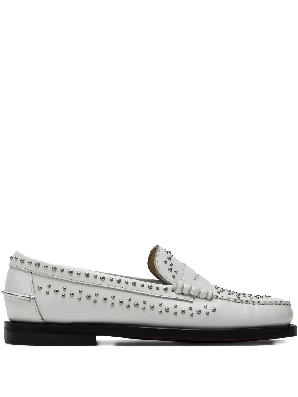 Sebago Dan stud-embellished loafers - Bianco