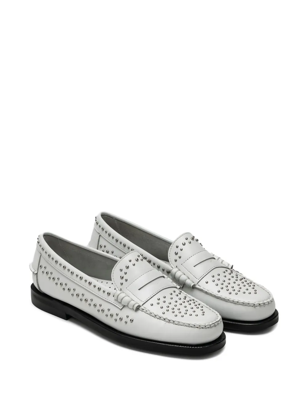 Sebago Dan stud-embellished loafers Wit