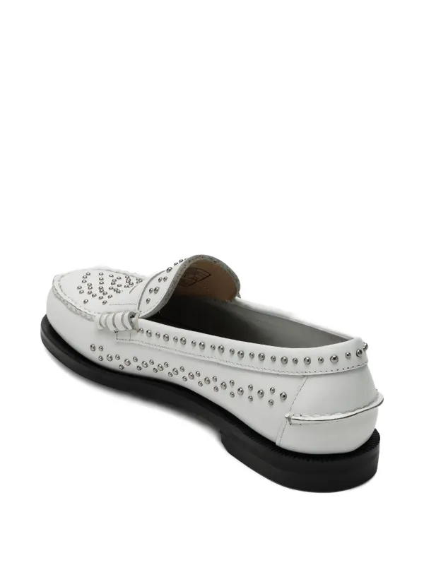 Sebago Mocassini Con Borchie Bianco FARFETCH IT
