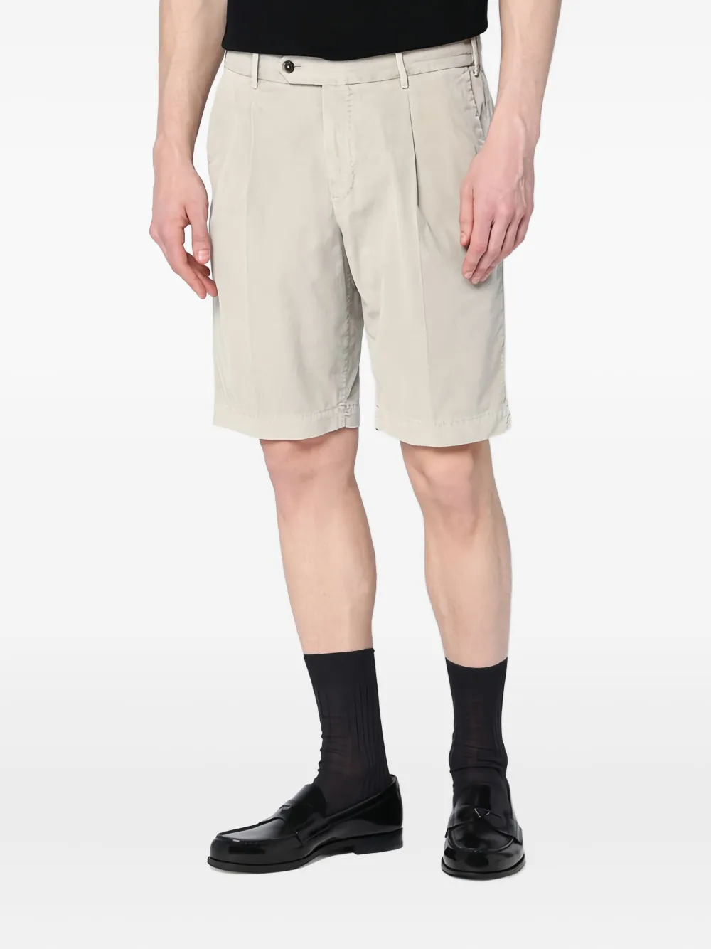 PT Torino Geplooide bermuda shorts Beige