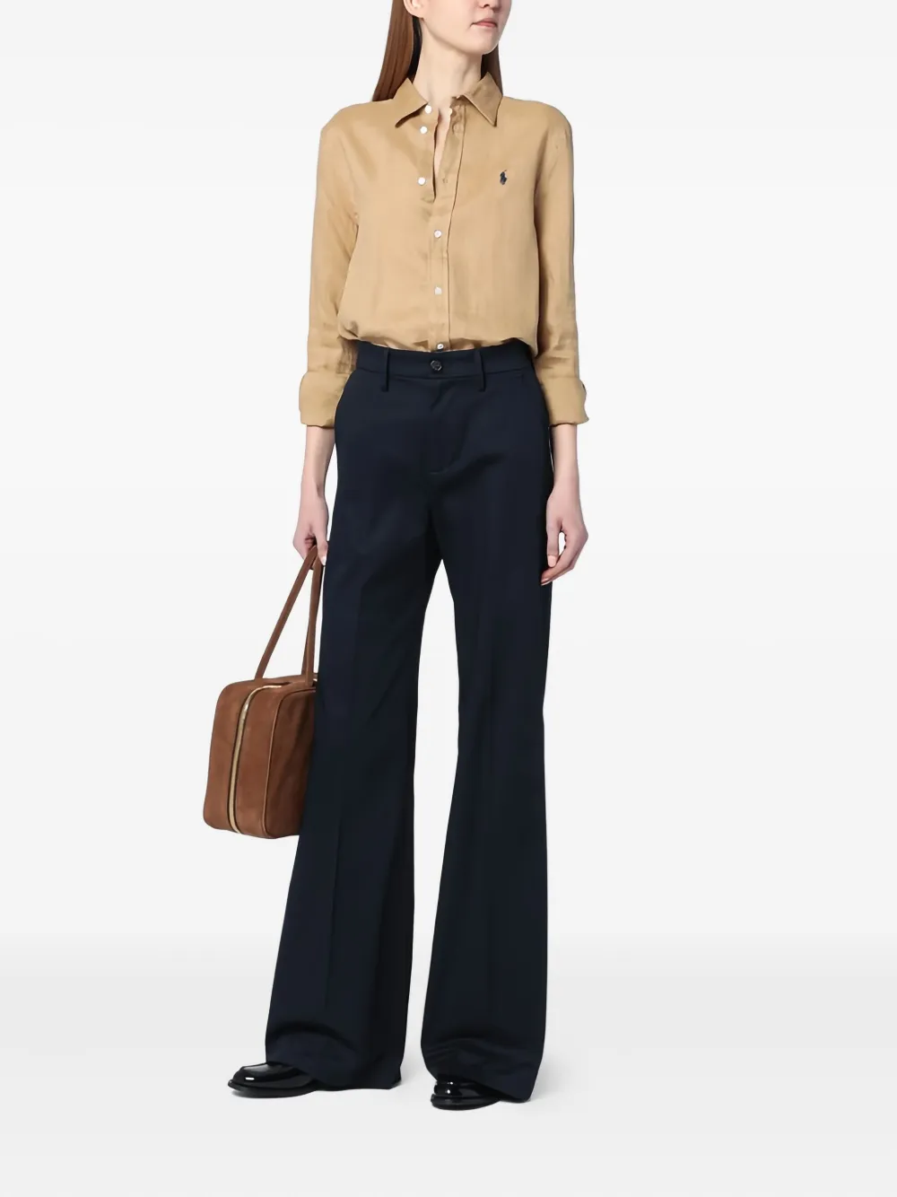Department 5 high-waist cotton trousers Blauw