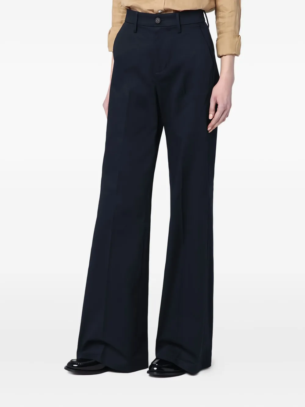 Department 5 high-waist cotton trousers Blauw