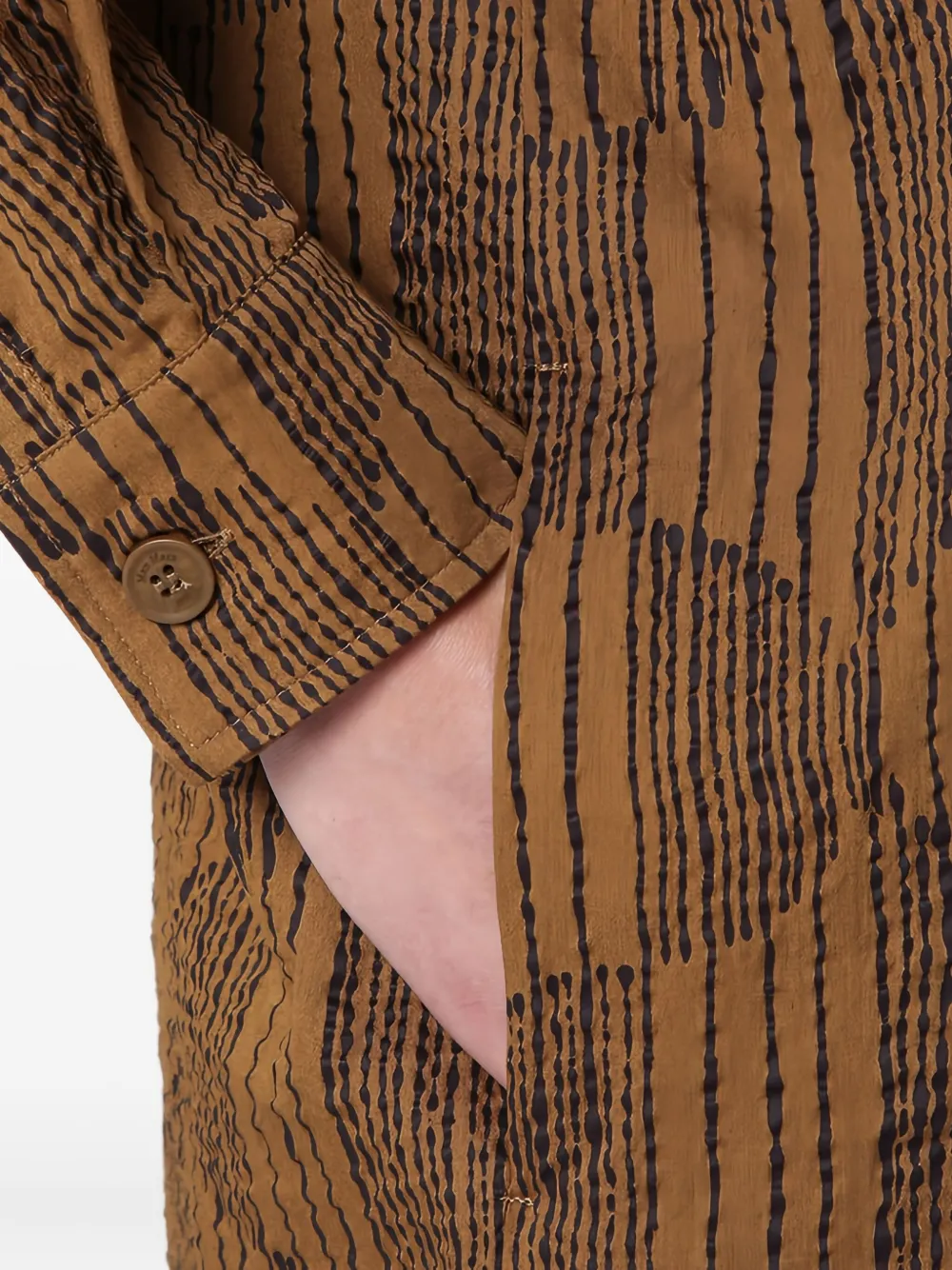 Max Mara Blousejurk met geometrische print Bruin