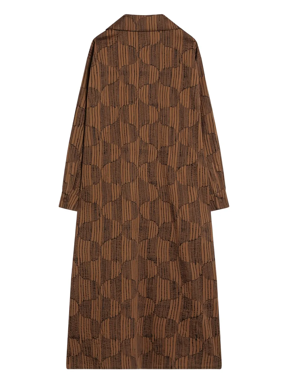 Max Mara Blousejurk met geometrische print Bruin