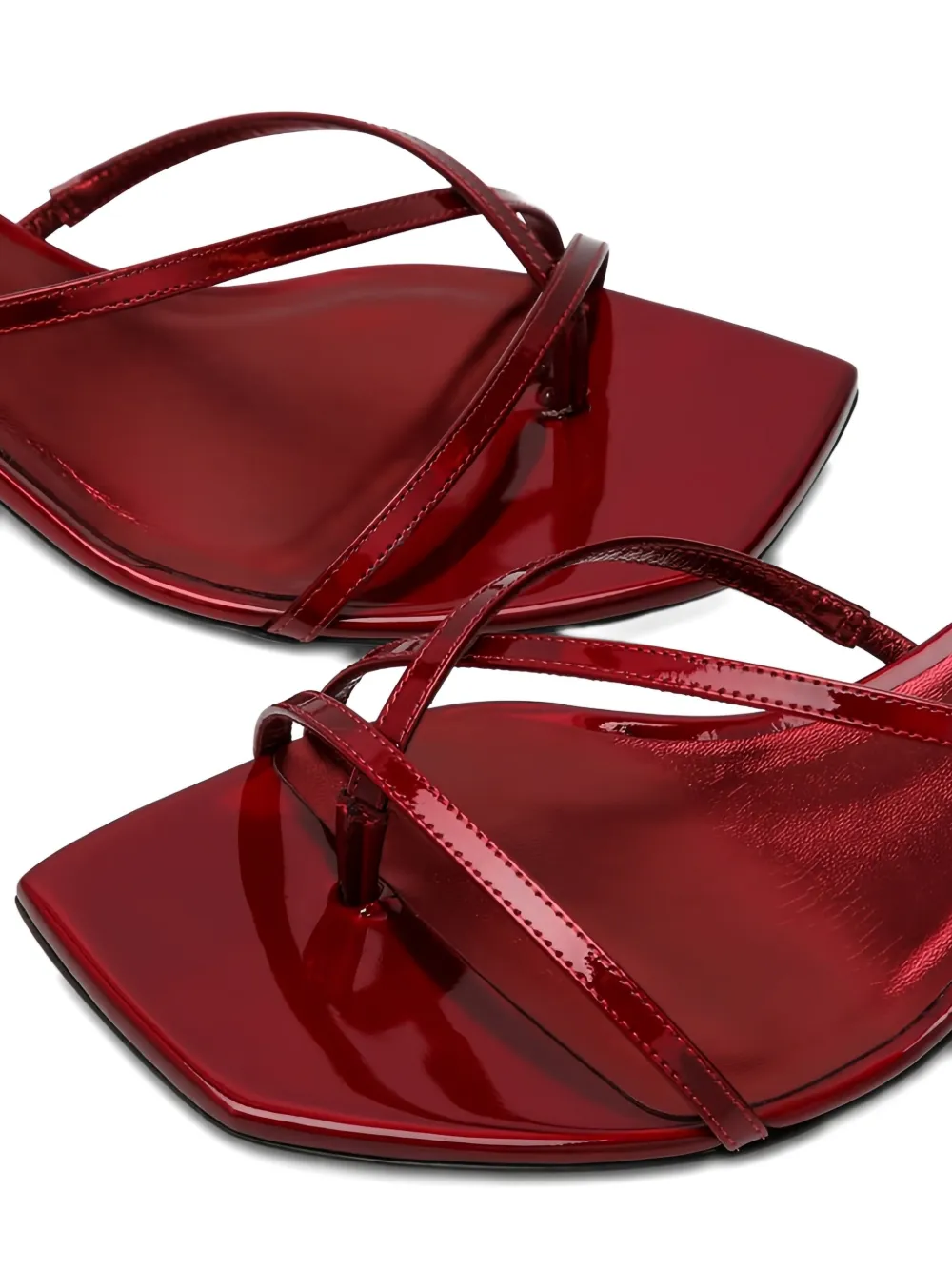 Jimmy Choo 50 mm Etana sandalen met gekruiste bandjes Rood