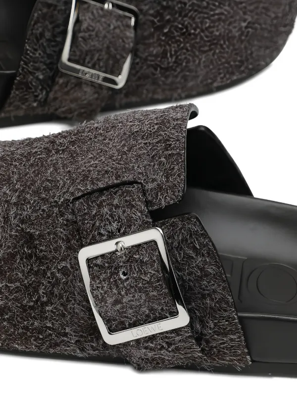 LOEWE レザーサンダル | ブラウン | FARFETCH JP