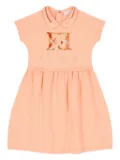 Escada Kids logo-embroidered collared dress - Pink