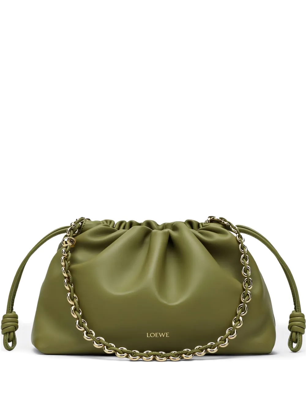 Loewe Flamenco Purse Light Moss Leather Bag Women In Green
