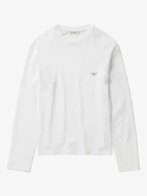 1989 STUDIO top manga larga con cuello redondo