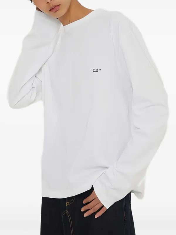 1989 STUDIO long-sleeve crew-neck Top | White | FARFETCH