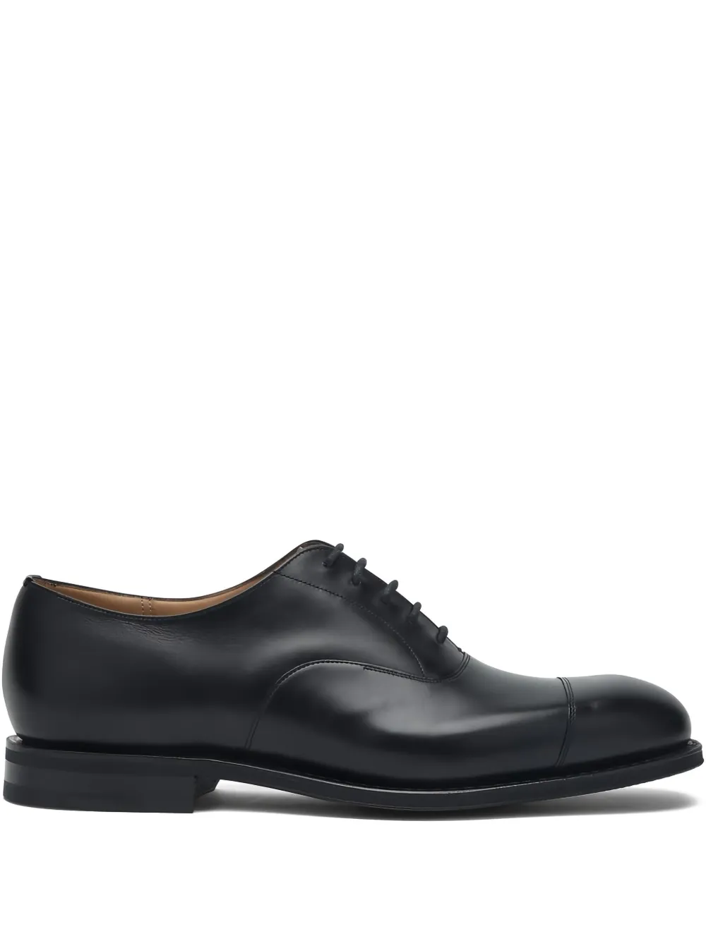 Church's cap-toe leather shoes Black
