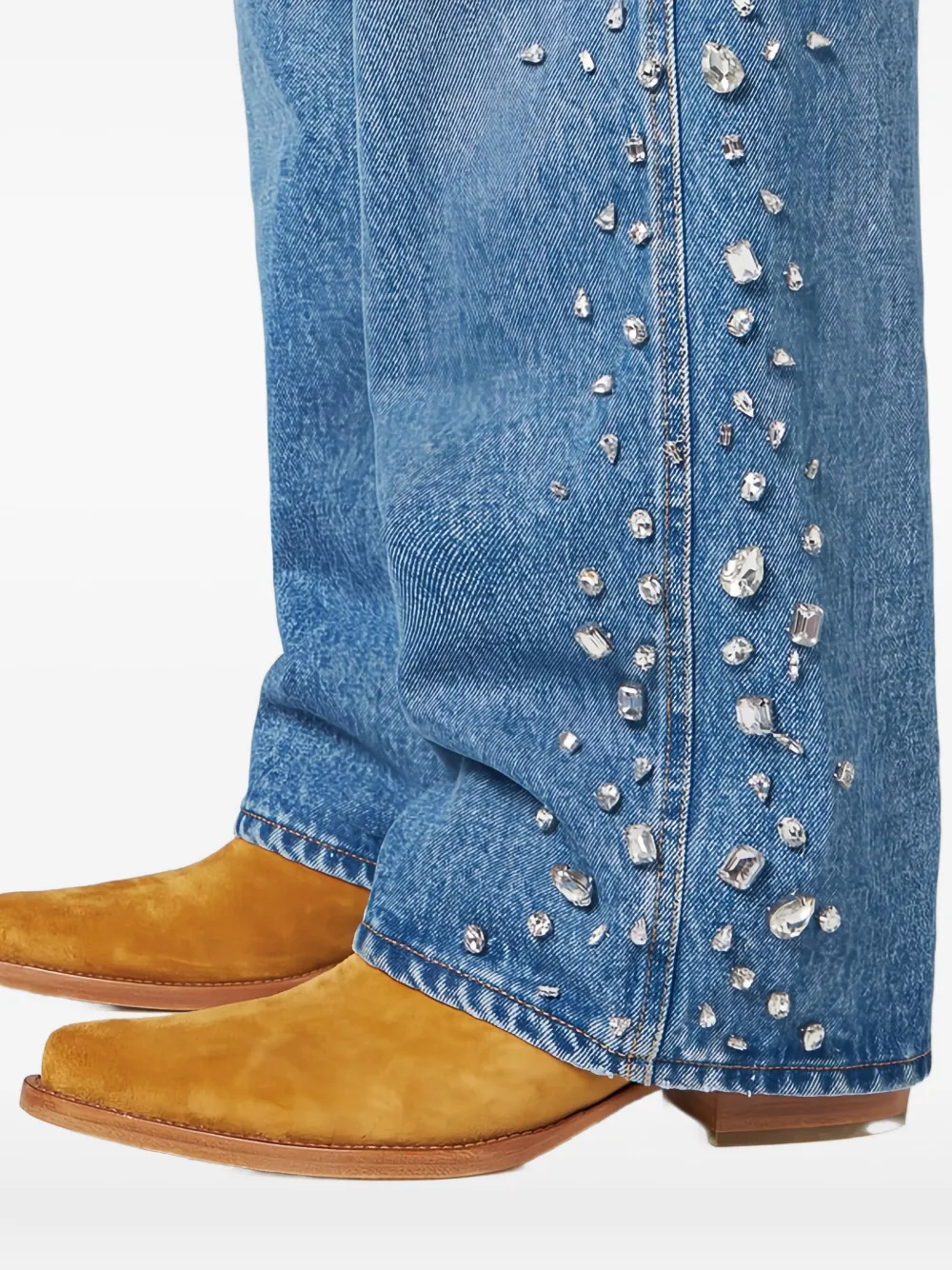 1989 STUDIO Jeans verfraaid met kristallen Blauw