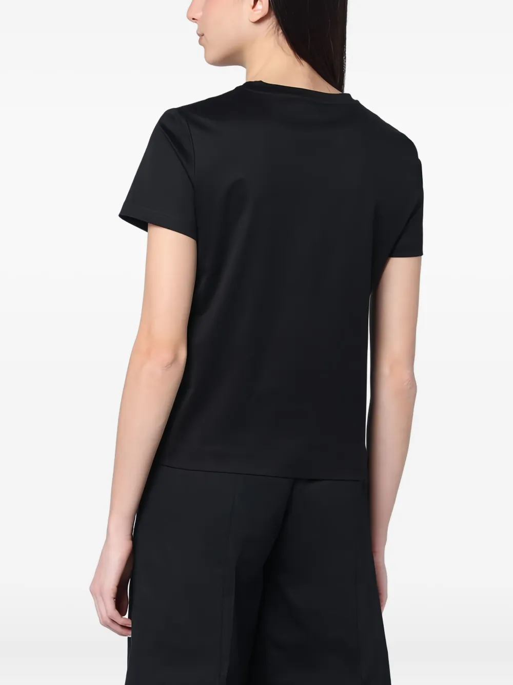 Max Mara T-shirt met logo Zwart