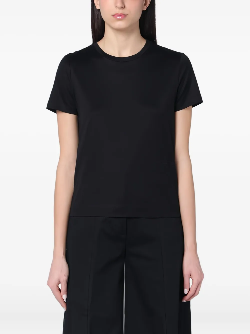 Max Mara T-shirt met logo Zwart