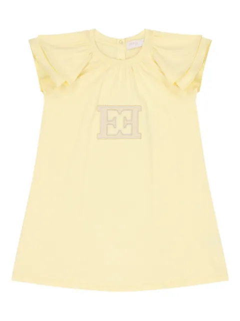 Escada Kids ruffled cap-sleeve dress