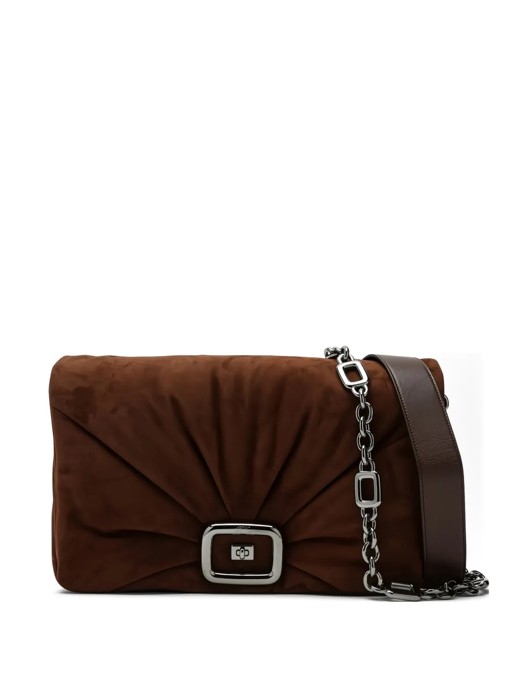 Roger Vivier bandolera Viv' plisada con cierre de hebilla | marrón | Image 1