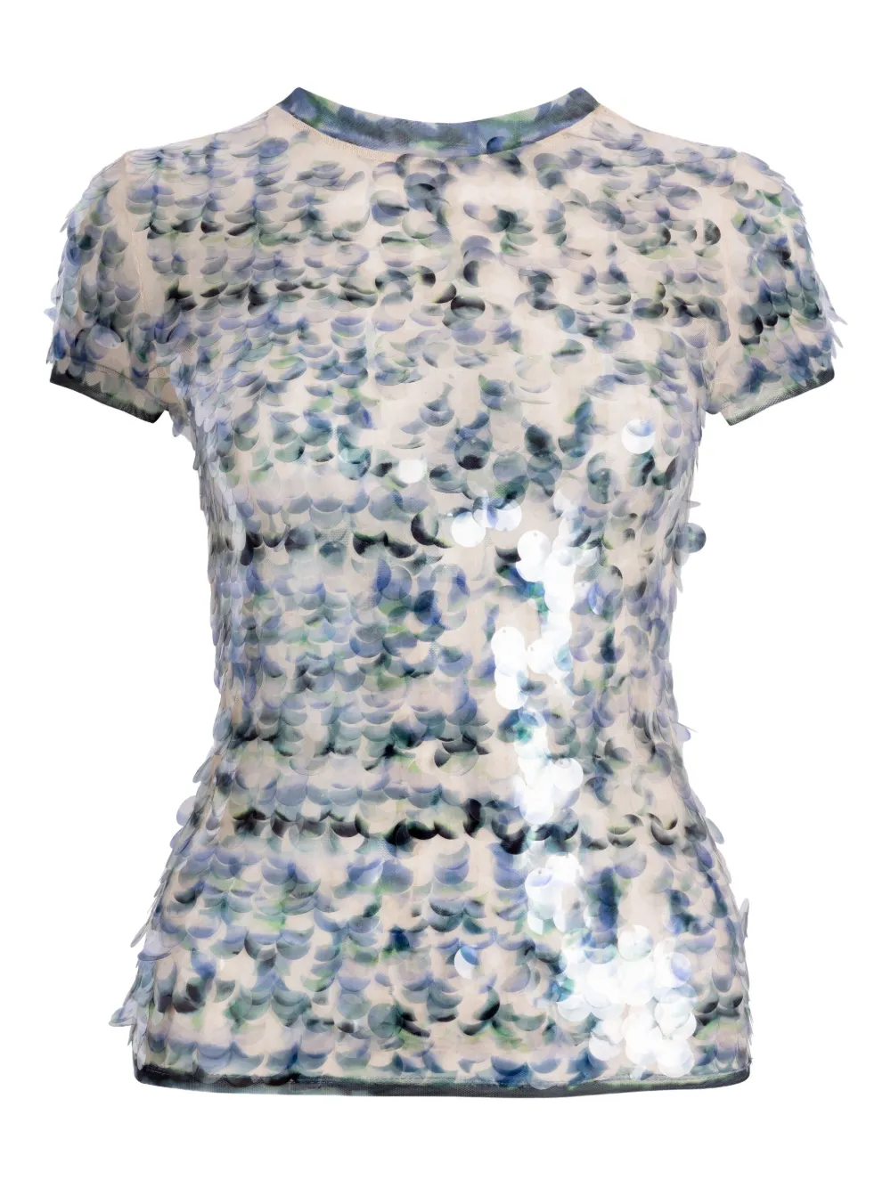 Paris Georgia T-shirt met pailletten Beige