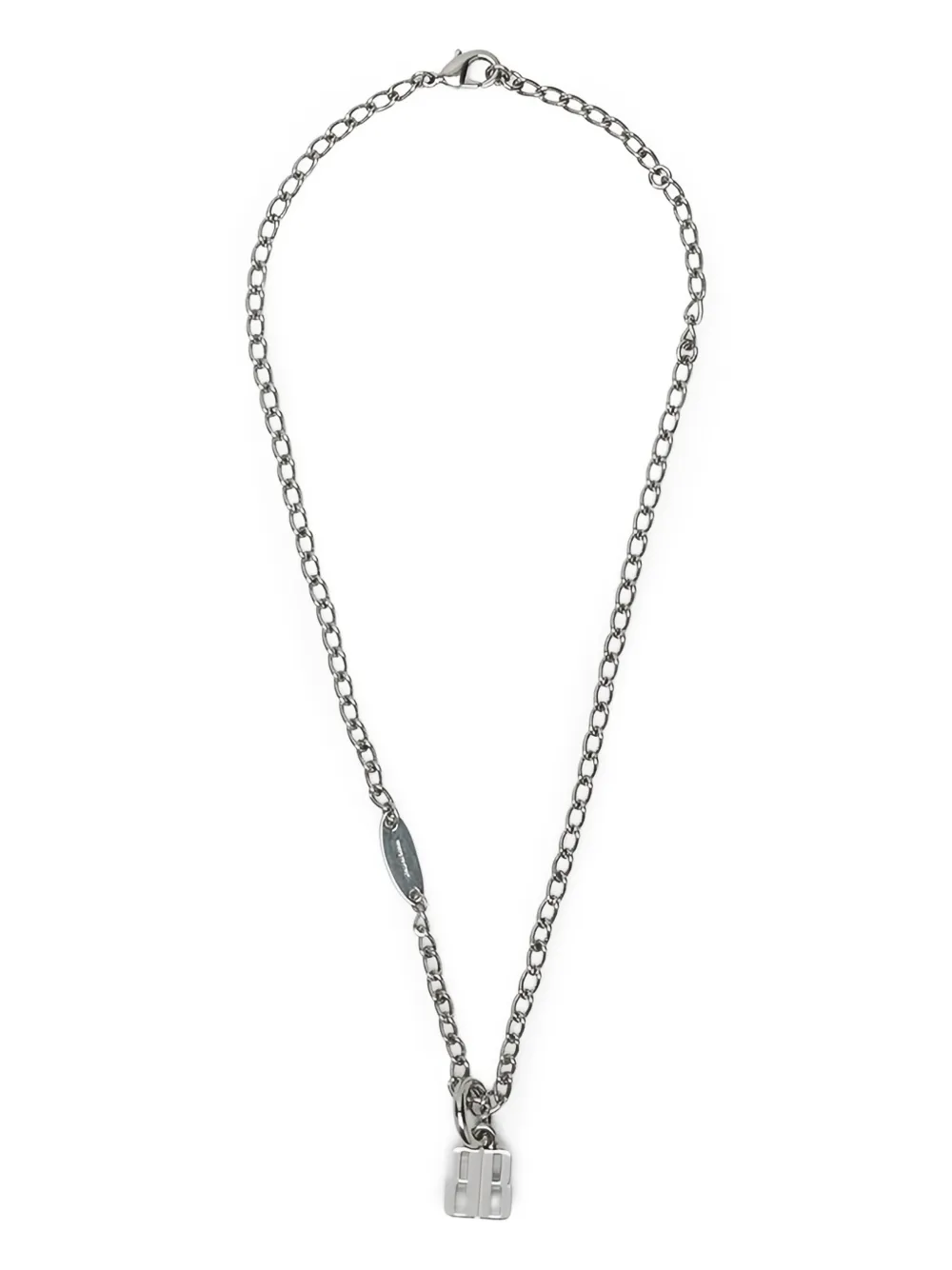 BALENCIAGA Nano BB ロゴ シルバー スリム ネックレス 首元に繊細な輝き【BALENCIAGA】Nanoスリム ネックレス シルバー