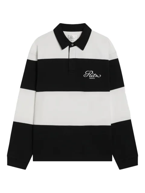 FRAME playera tipo polo de rugby con motivo de rayas de BOSS x Ritz Paris