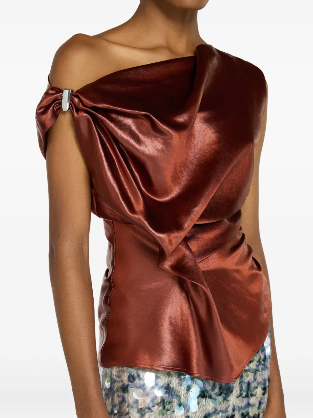 Paris Georgia Claw Liquid blouse Bruin