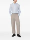 Lardini semi-sheer long-sleeve shirt - Blue