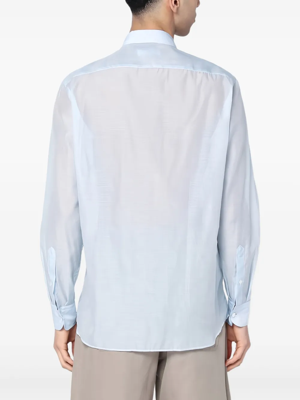 Lardini Semi-doorzichtig T-shirt Blauw